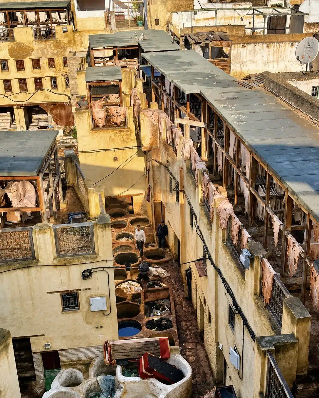 Traditional Chouara leather tannery in the historic Fes Medina
